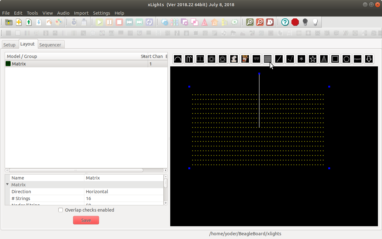 Setting up the Matrix Layout